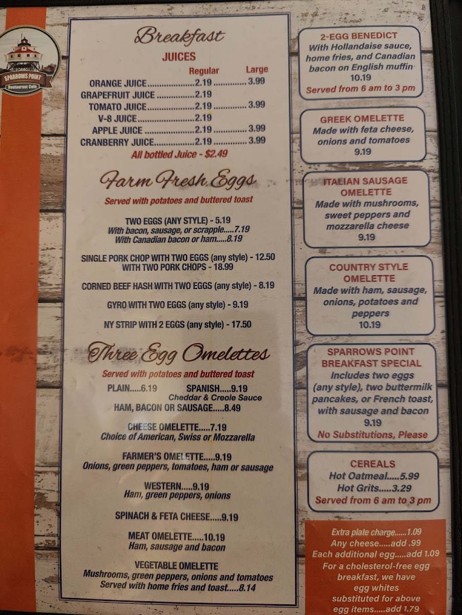 Sparrows Point Restaurant Menu - Image 3